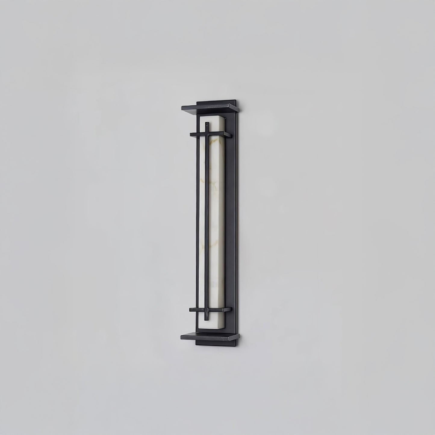 Square Outdoor Art Deco Steel Wall Light