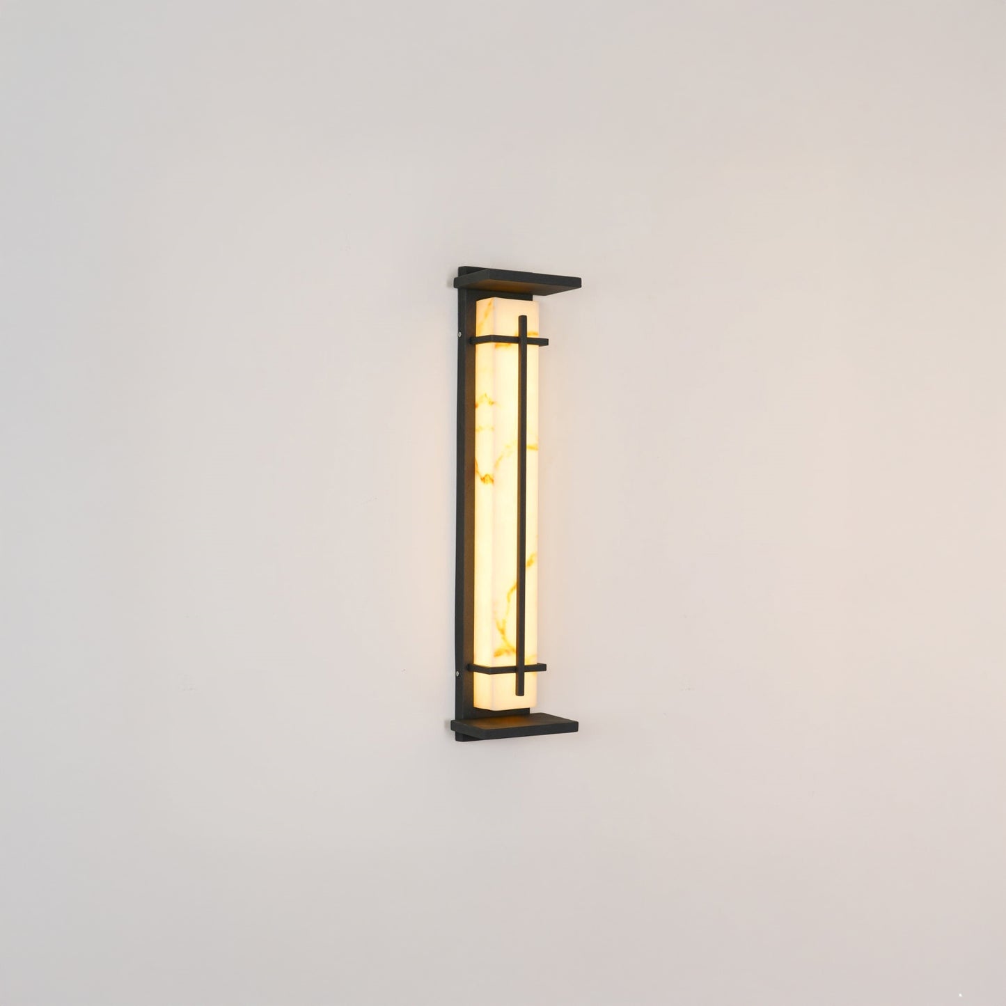 Square Outdoor Art Deco Steel Wall Light