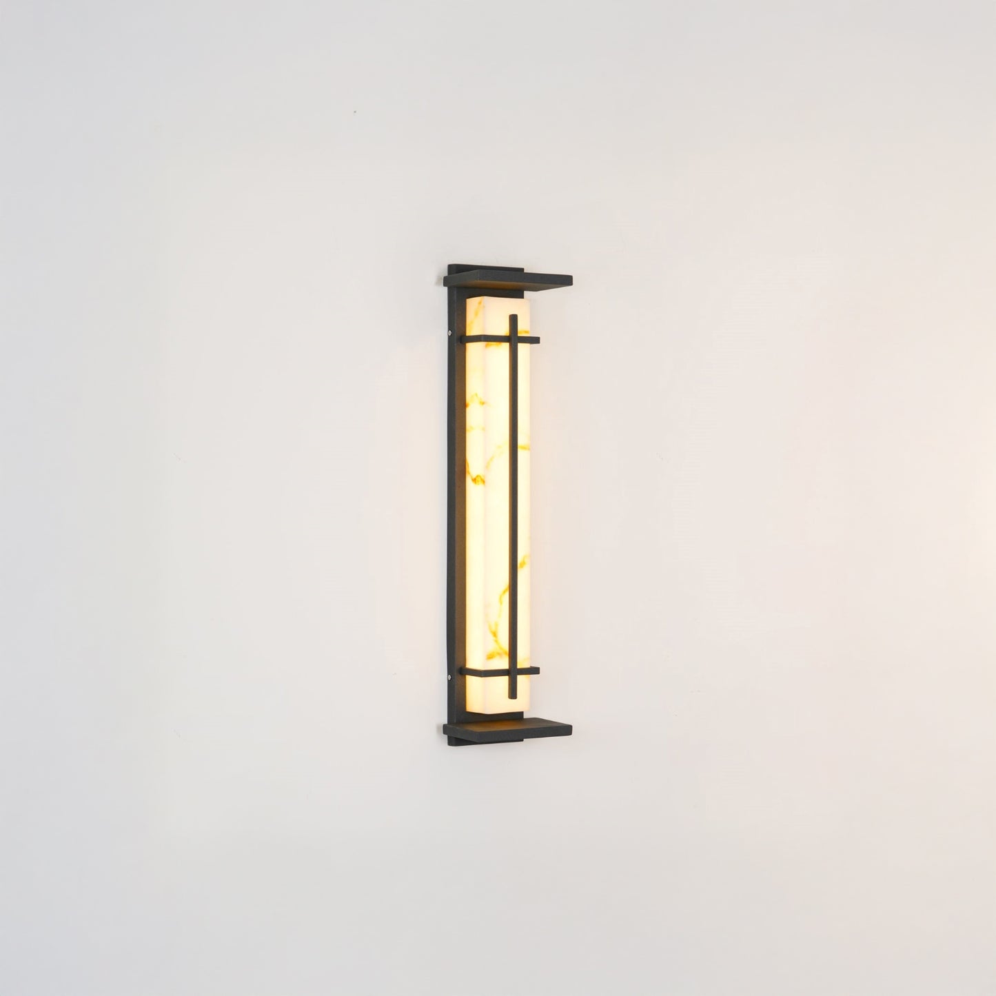 Square Outdoor Art Deco Steel Wall Light