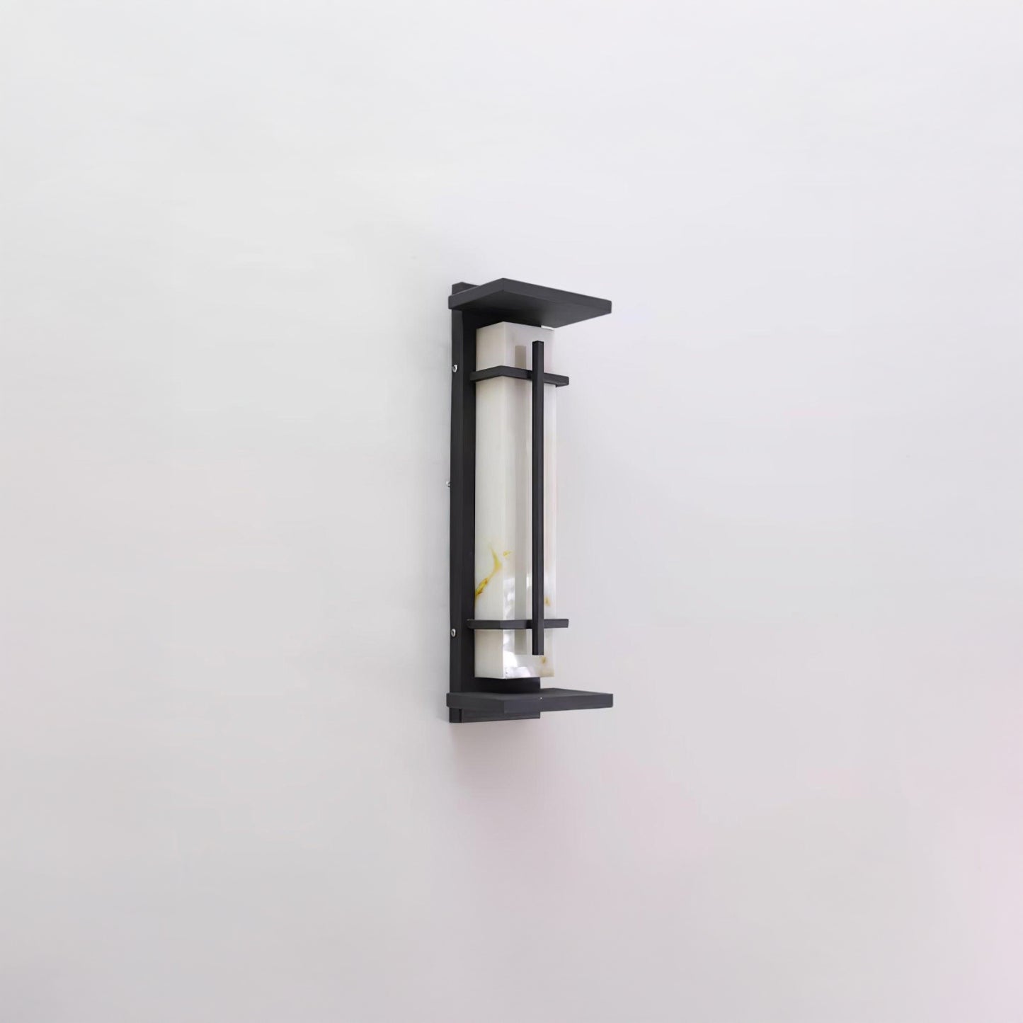 Square Outdoor Art Deco Steel Wall Light