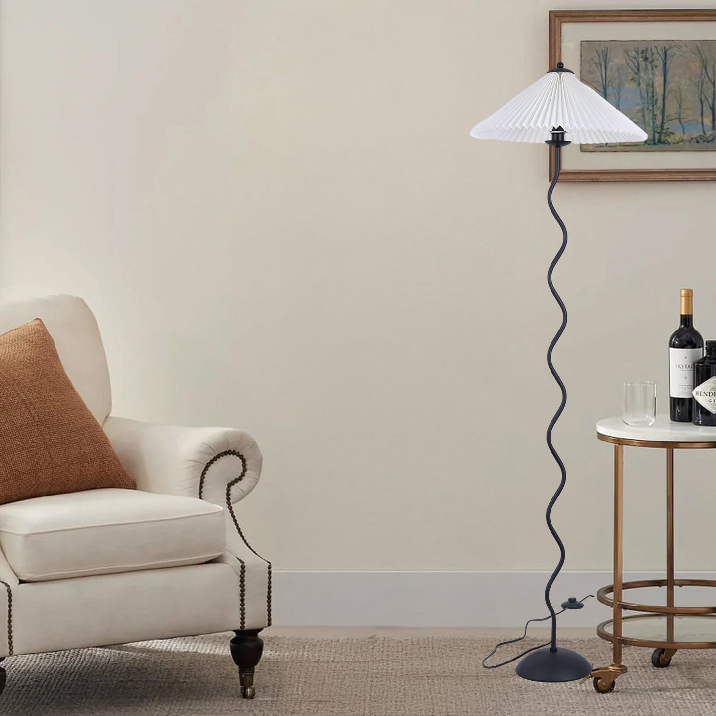 Squiggle Traditional Metal Floor Lamp