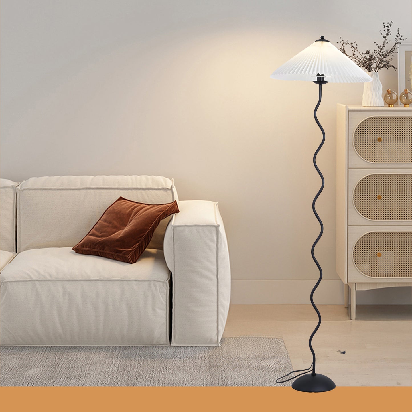 Squiggle Traditional Metal Floor Lamp