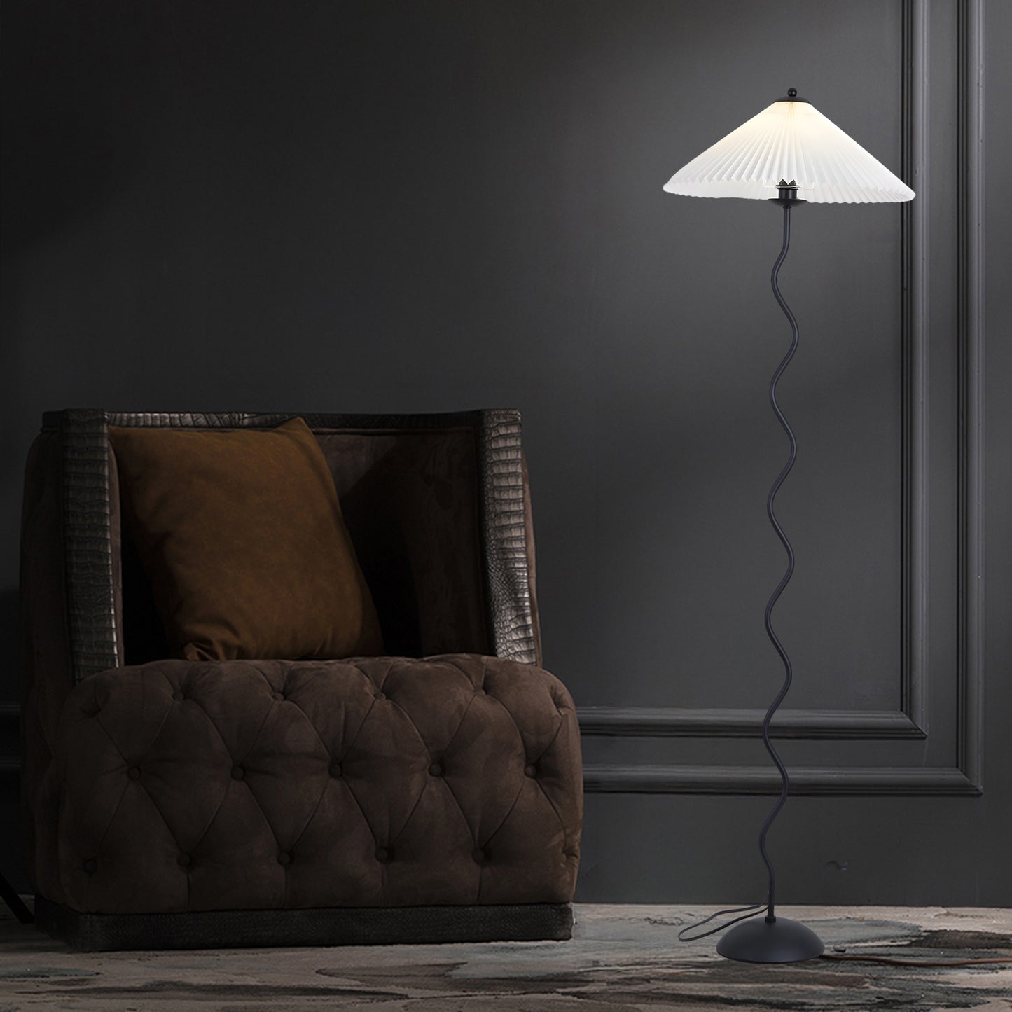 Squiggle Traditional Metal Floor Lamp