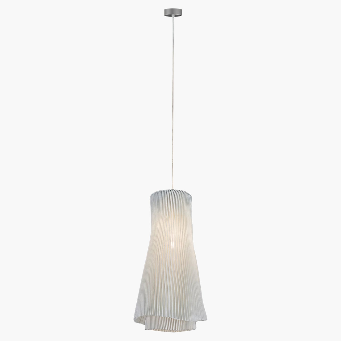 Stainless Pleated Art Deco Steel Pendant Lamp