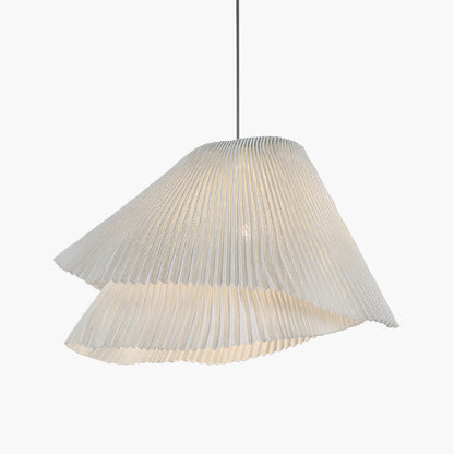 Stainless Pleated Art Deco Steel Pendant Lamp