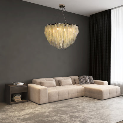 Stalizi Crystal Eclectic Metal chandelier