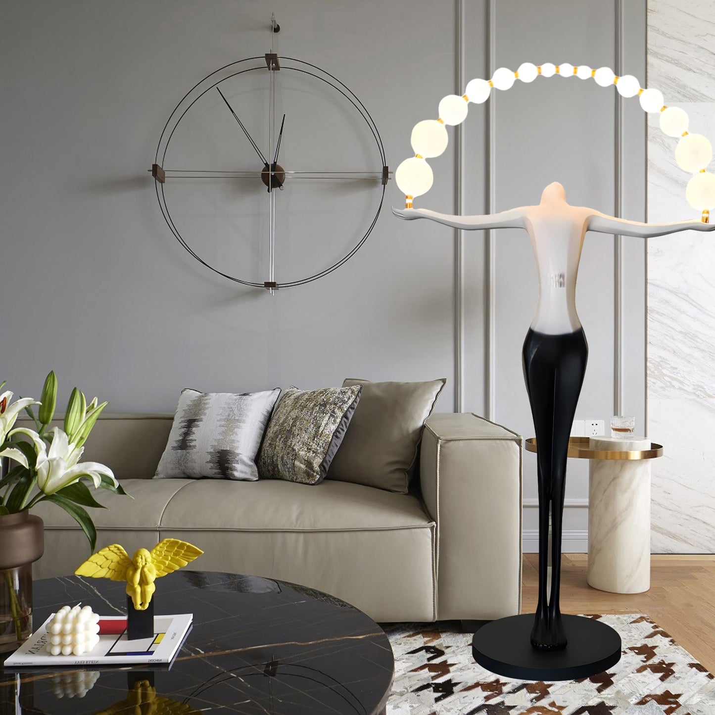 Statue of Liberty Minimalist Crystal Floor Lamp