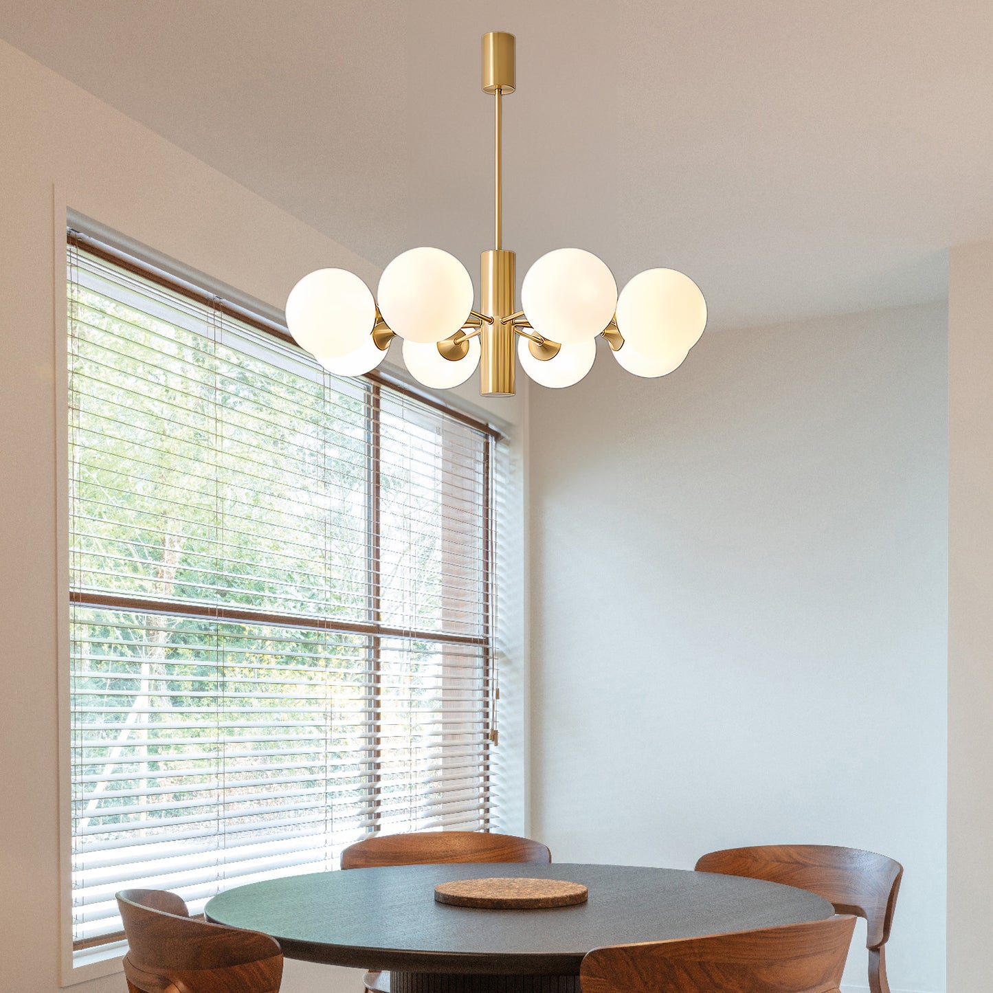 Stella Brass Modern Crystal Chandelier