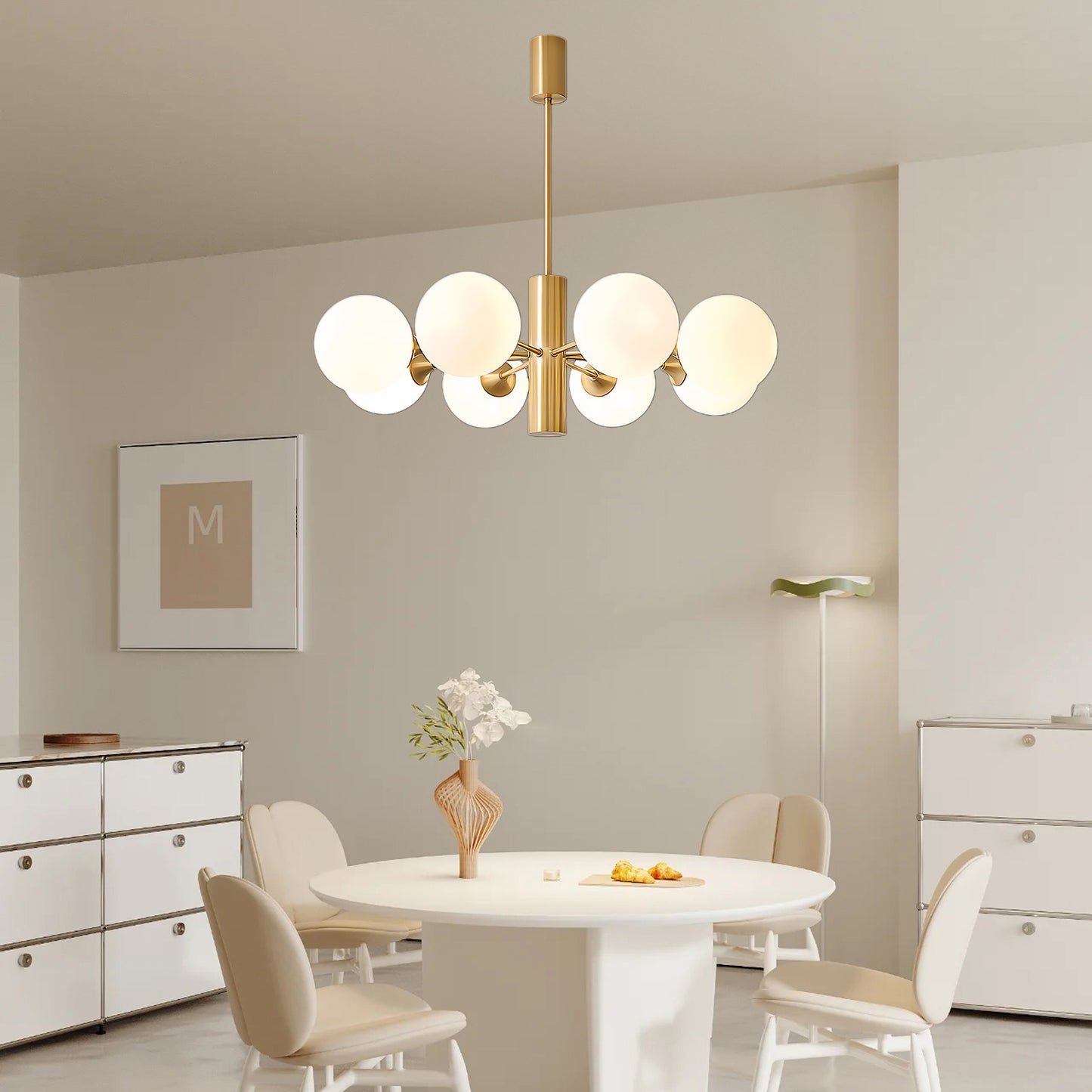 Stella Brass Modern Crystal Chandelier