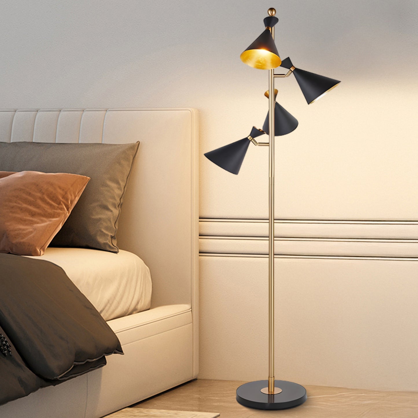 Stilnovo Adjustable Eclectic Metal Floor Lamp