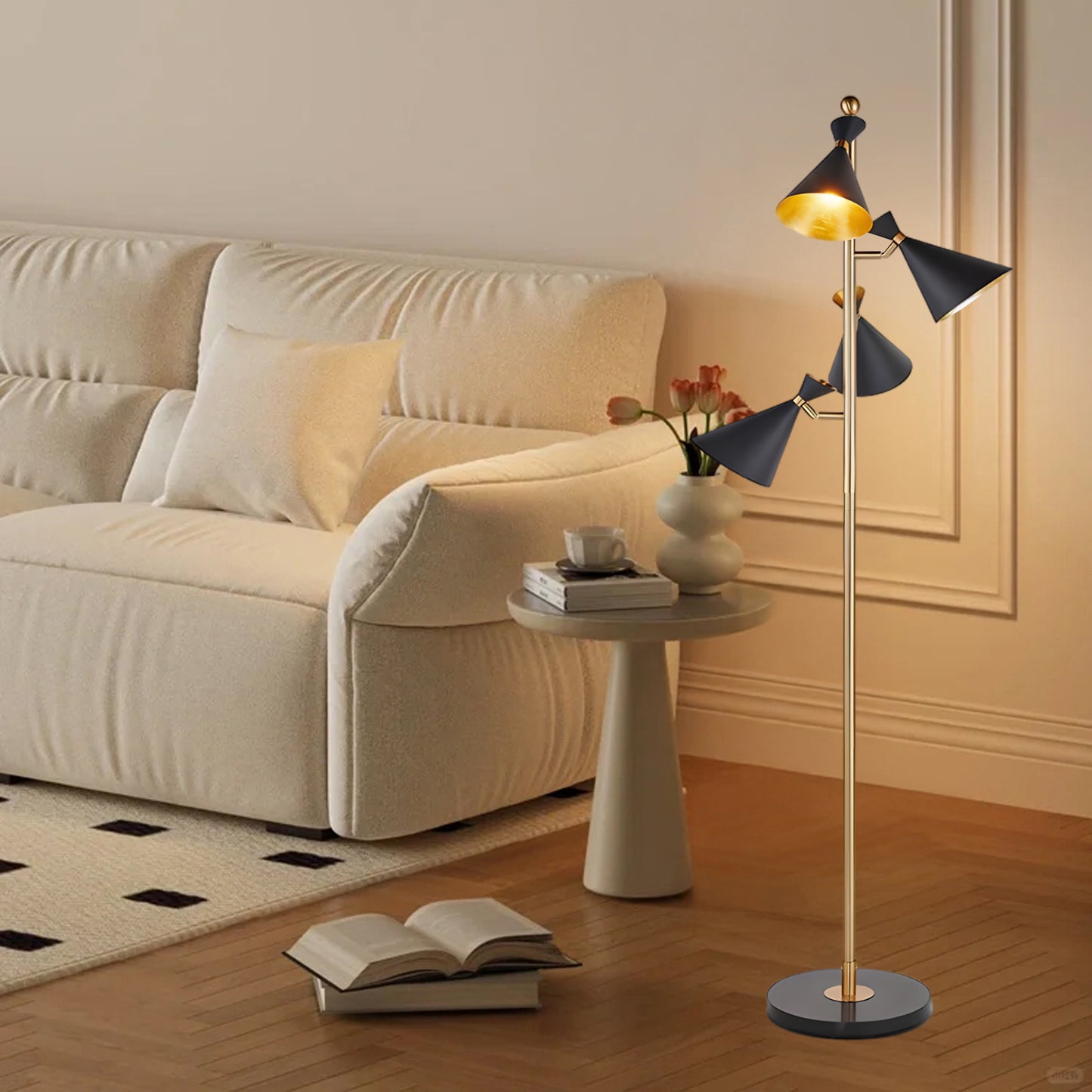 Stilnovo Adjustable Eclectic Metal Floor Lamp