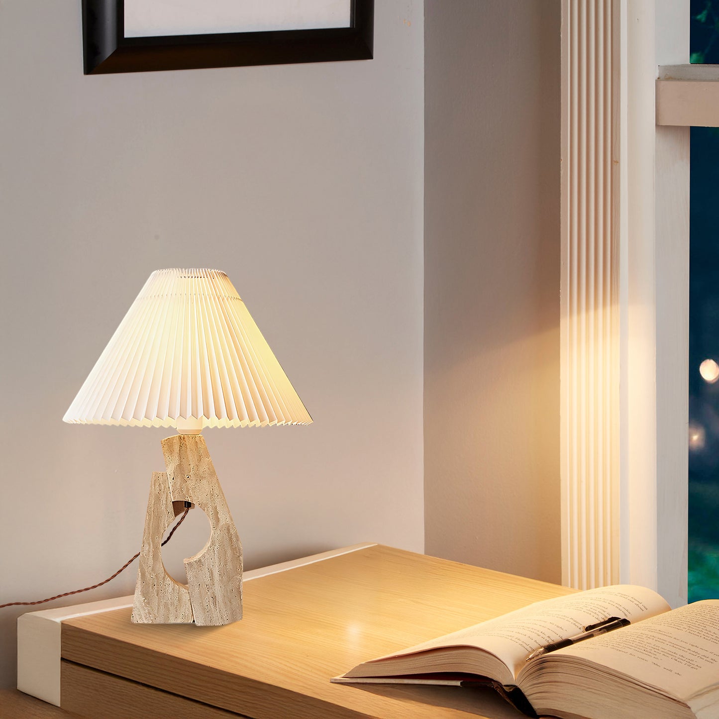 Stone Pillar Modern Material Table Lamp