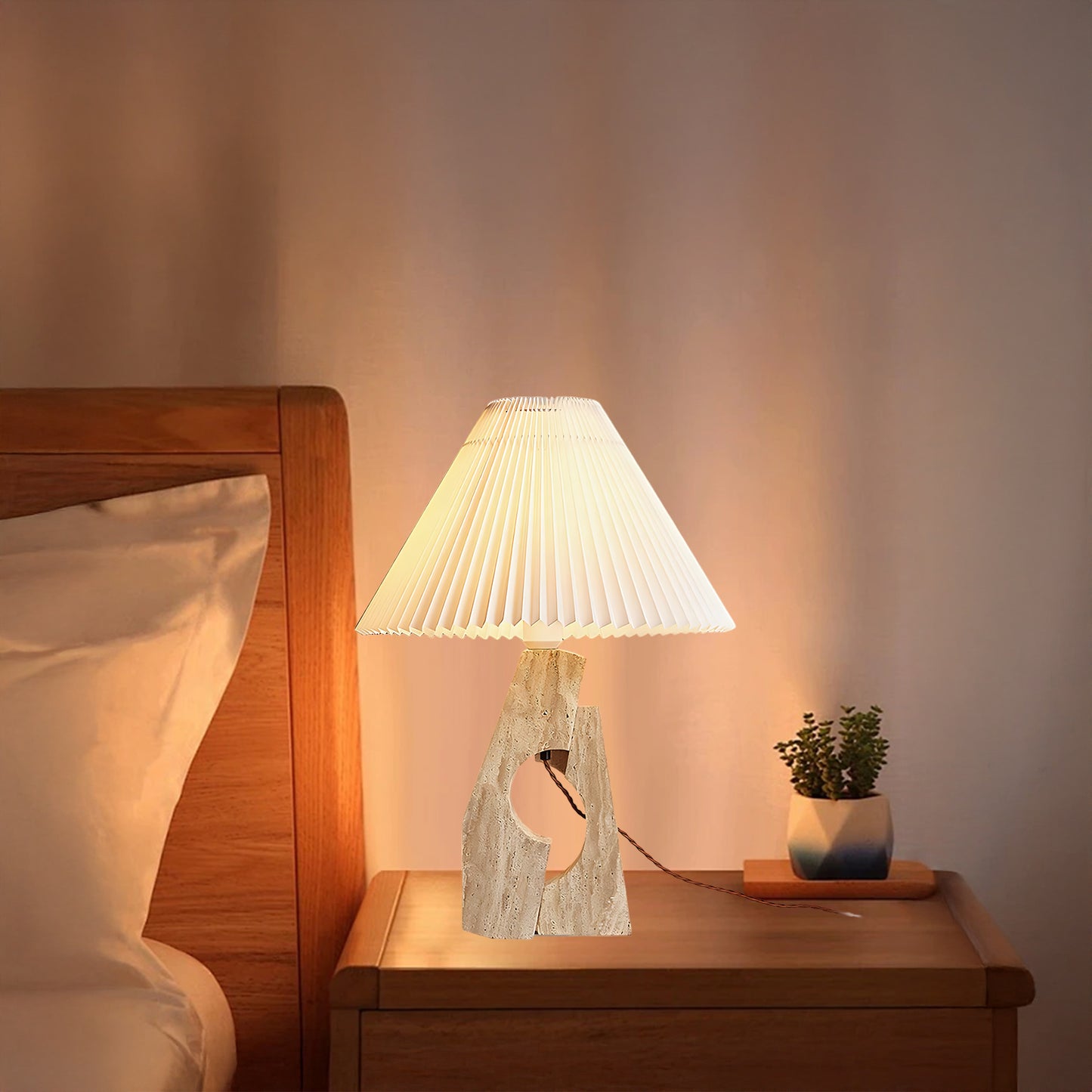 Stone Pillar Modern Material Table Lamp