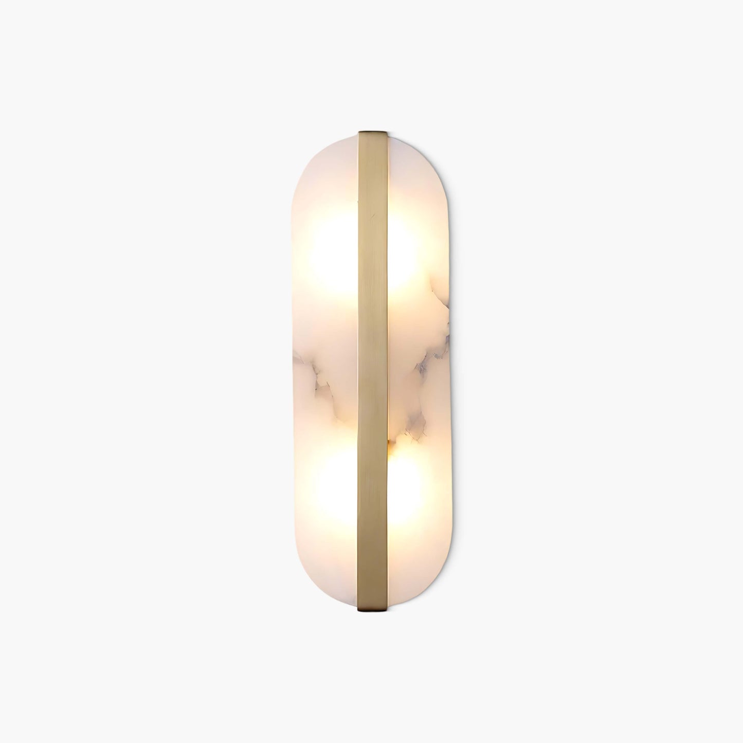 Stone Eclectic Metal Wall Alabaster LED Sconce