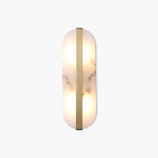 Stone Eclectic Metal Wall Alabaster LED Sconce