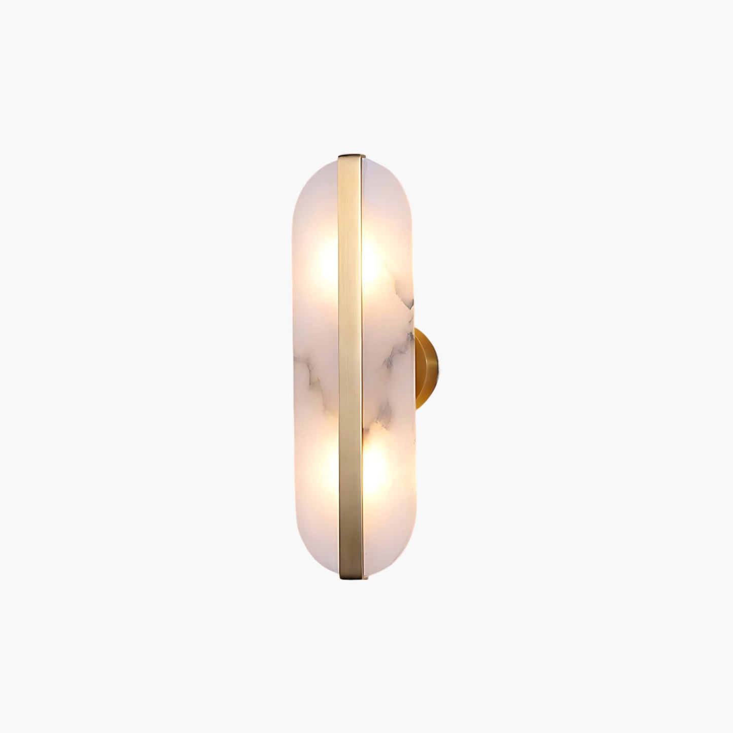 Stone Eclectic Metal Wall Alabaster LED Sconce