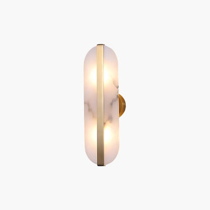 Stone Eclectic Metal Wall Alabaster LED Sconce