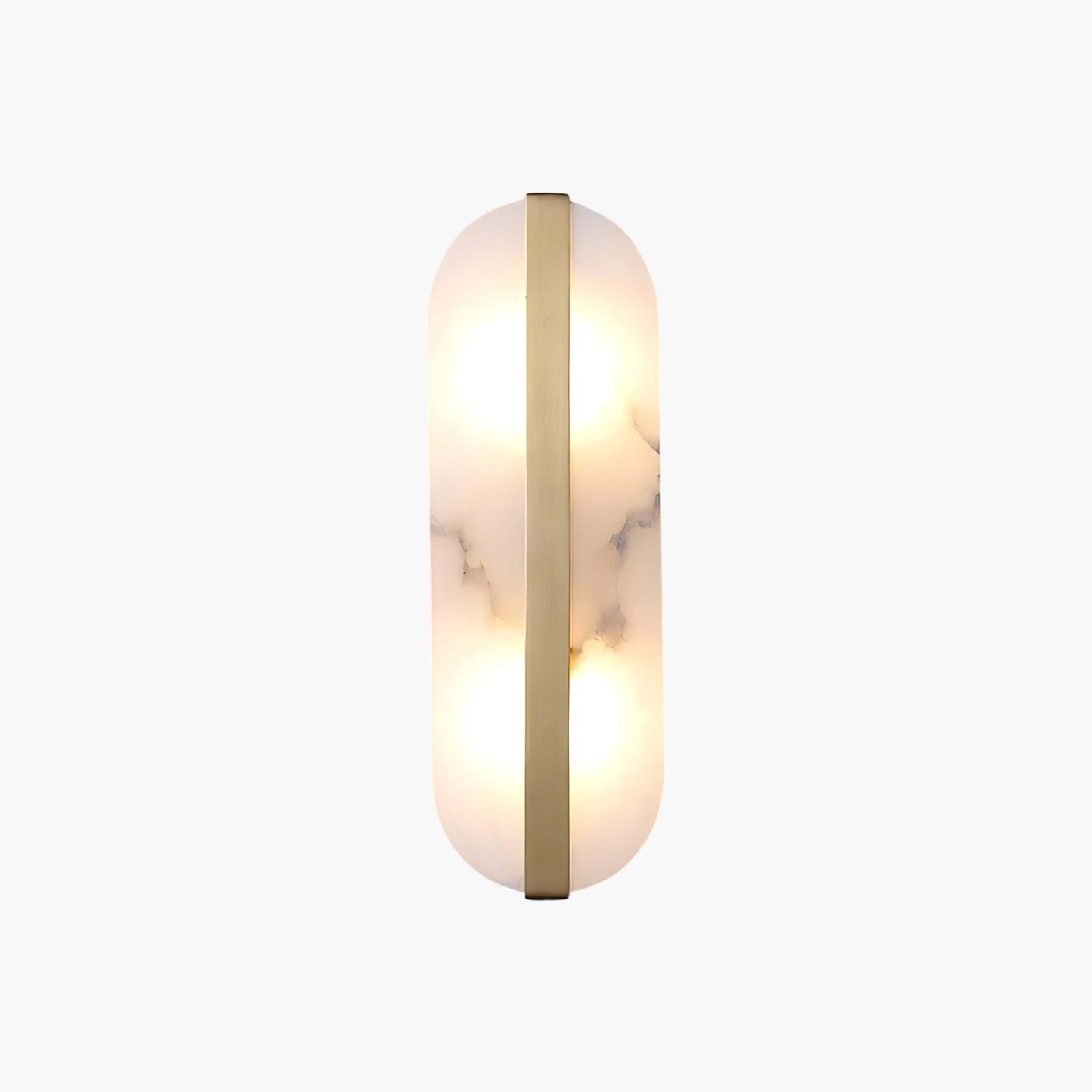 Stone Eclectic Metal Wall Alabaster LED Sconce