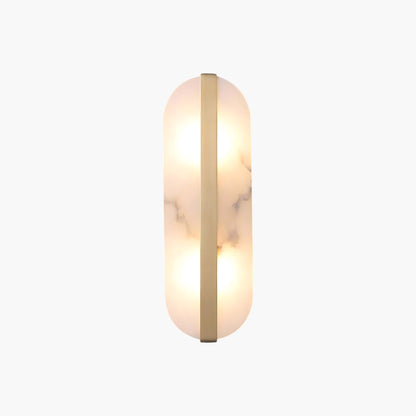 Stone Eclectic Metal Wall Alabaster LED Sconce