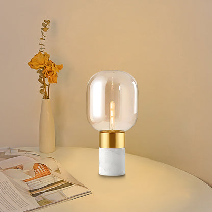 Storm Marble Eclectic Crystal Table Lamp