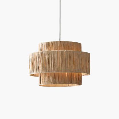 Straw Art Eclectic Metal Pendant Light