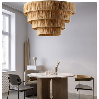 Straw Art Eclectic Metal Pendant Light