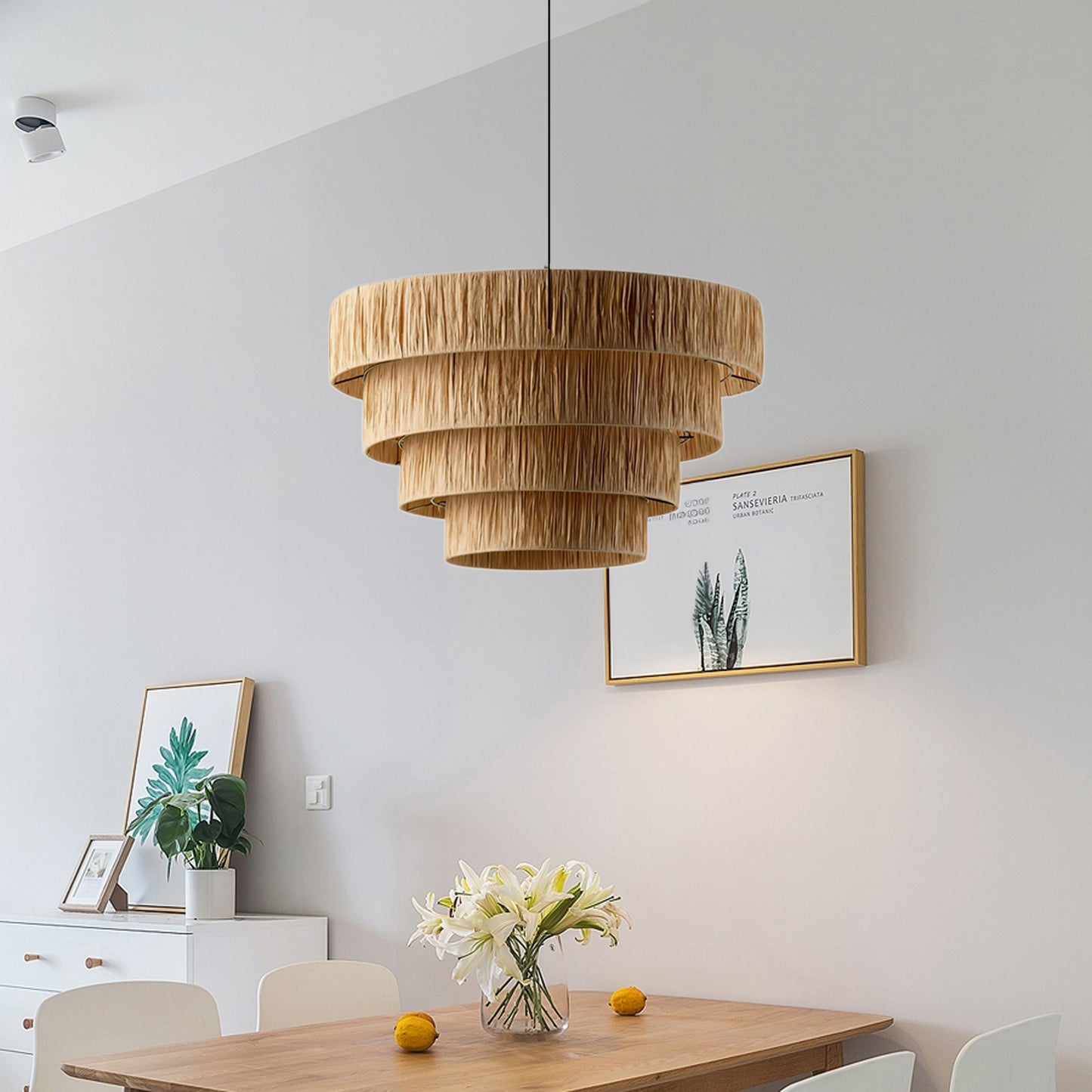 Straw Art Eclectic Metal Pendant Light