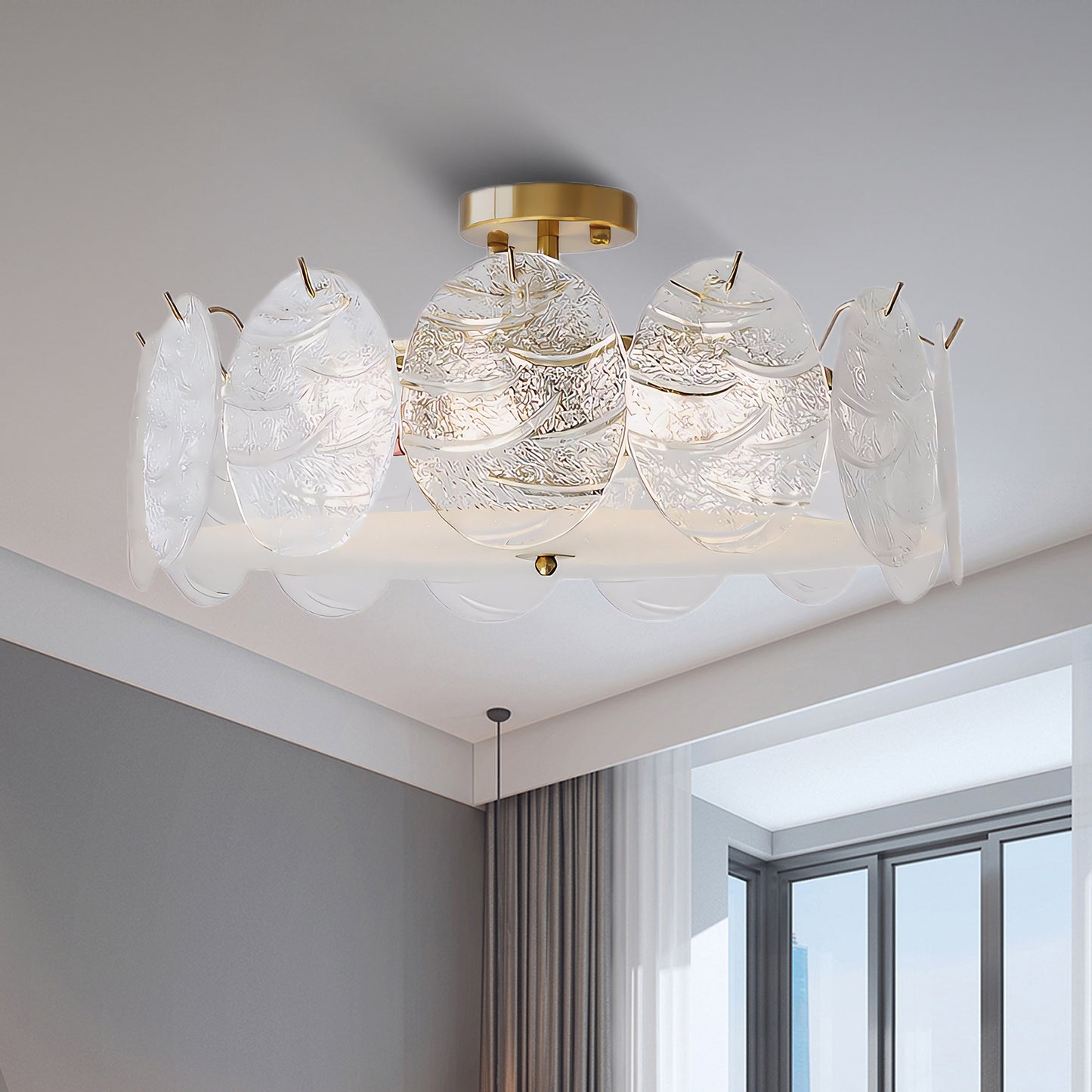 Sue-Anne Modern Crystal Ceiling Lamp