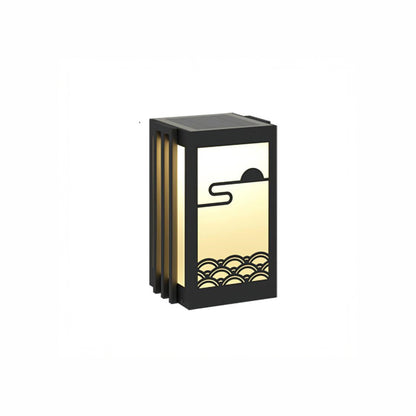 Sunrise Pattern Art Deco Steel Outdoor Light