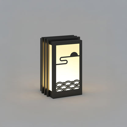 Sunrise Pattern Art Deco Steel Outdoor Light