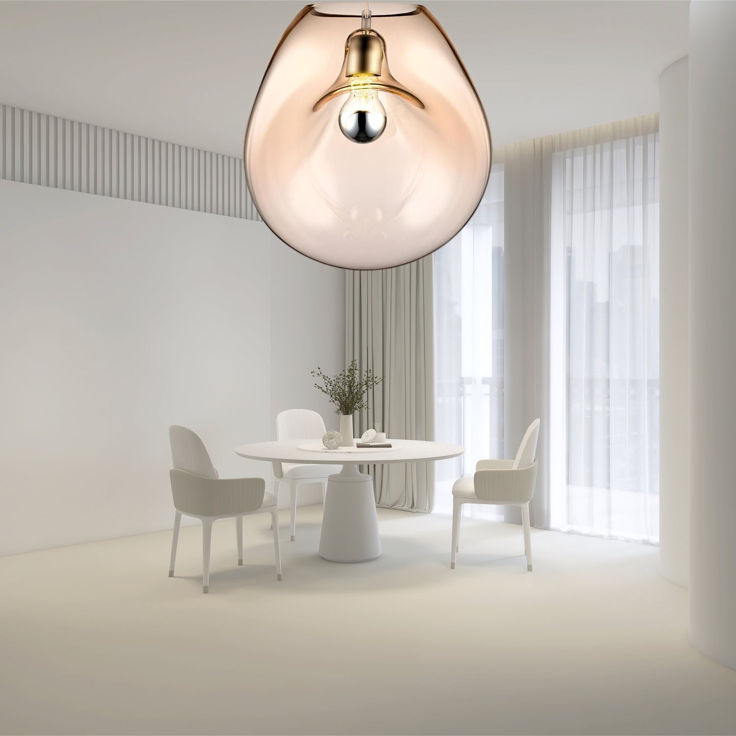 Suspended Water Drop Minimalist Crystal Pendant Lamp