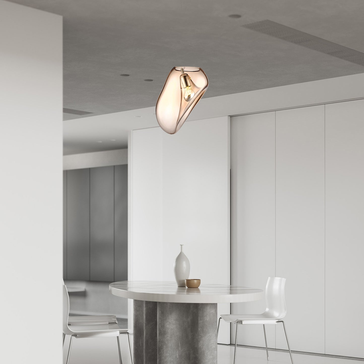 Suspended Water Drop Minimalist Crystal Pendant Lamp