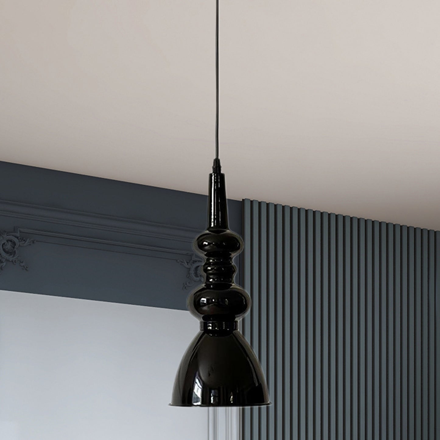 Svelte Noir Modern Metal Pendant Light