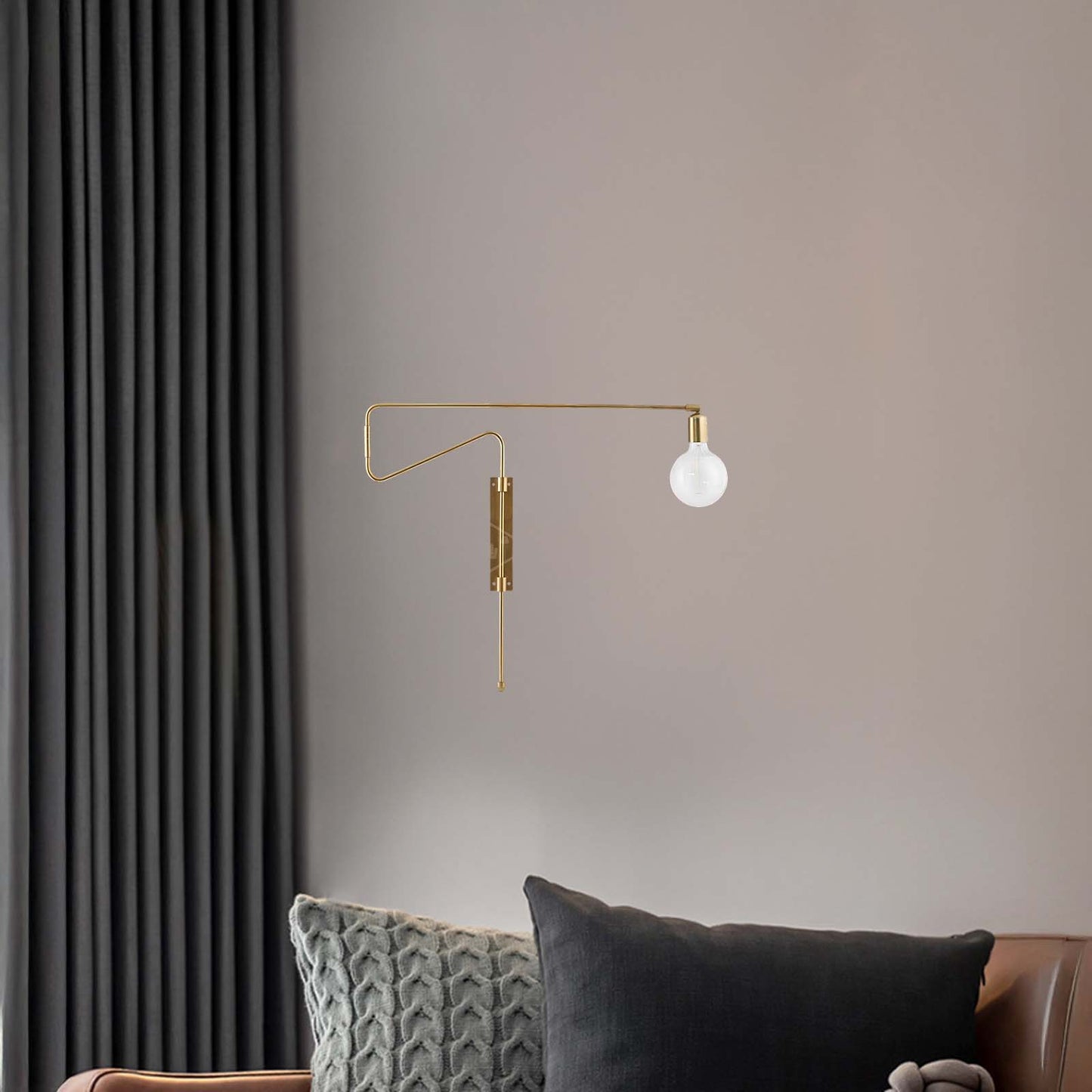 Swing Traditional Brass Wall Lamp