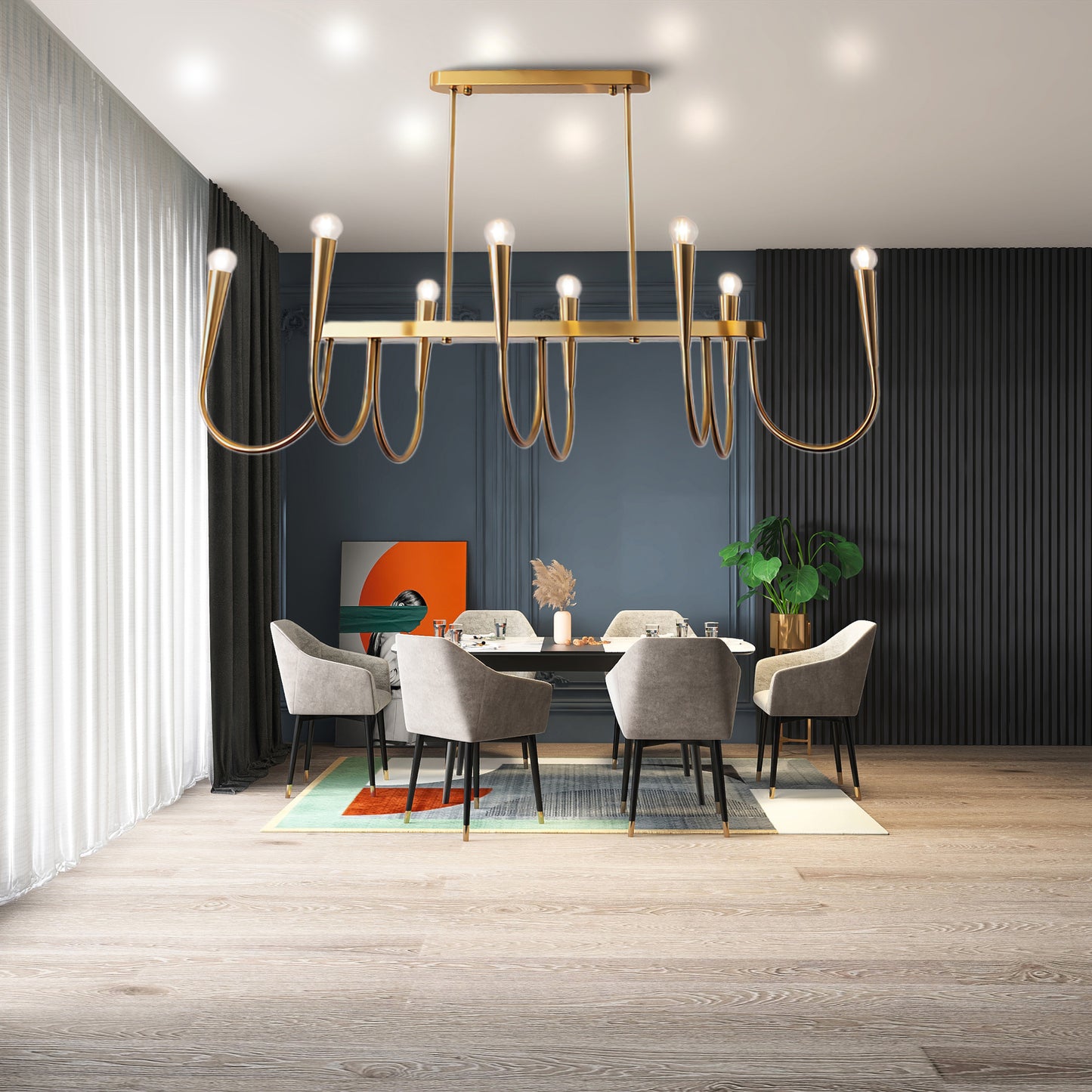 Symphony Eclectic Metal Chandelier