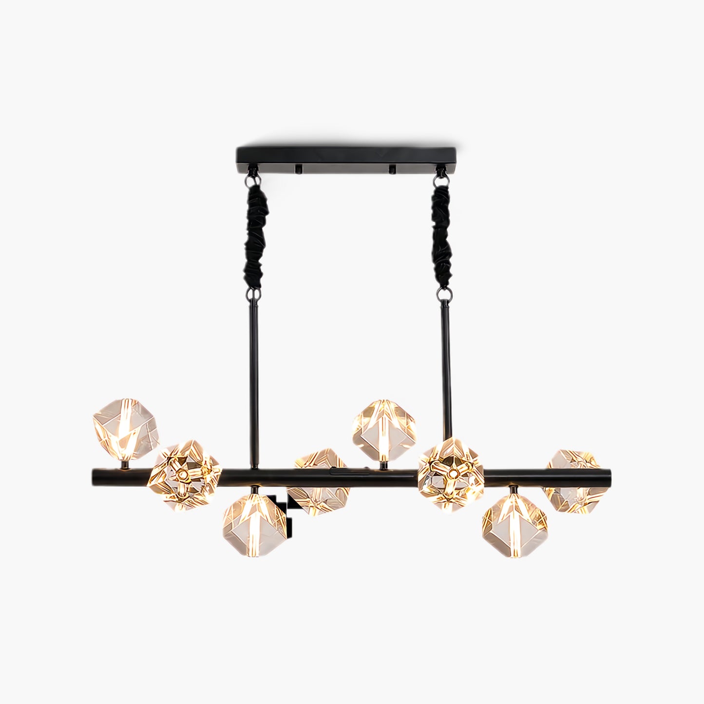 Takku Crystal Eclectic Metal Chandelier