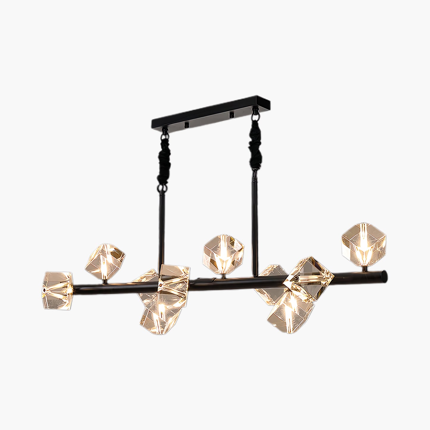 Takku Crystal Eclectic Metal Chandelier