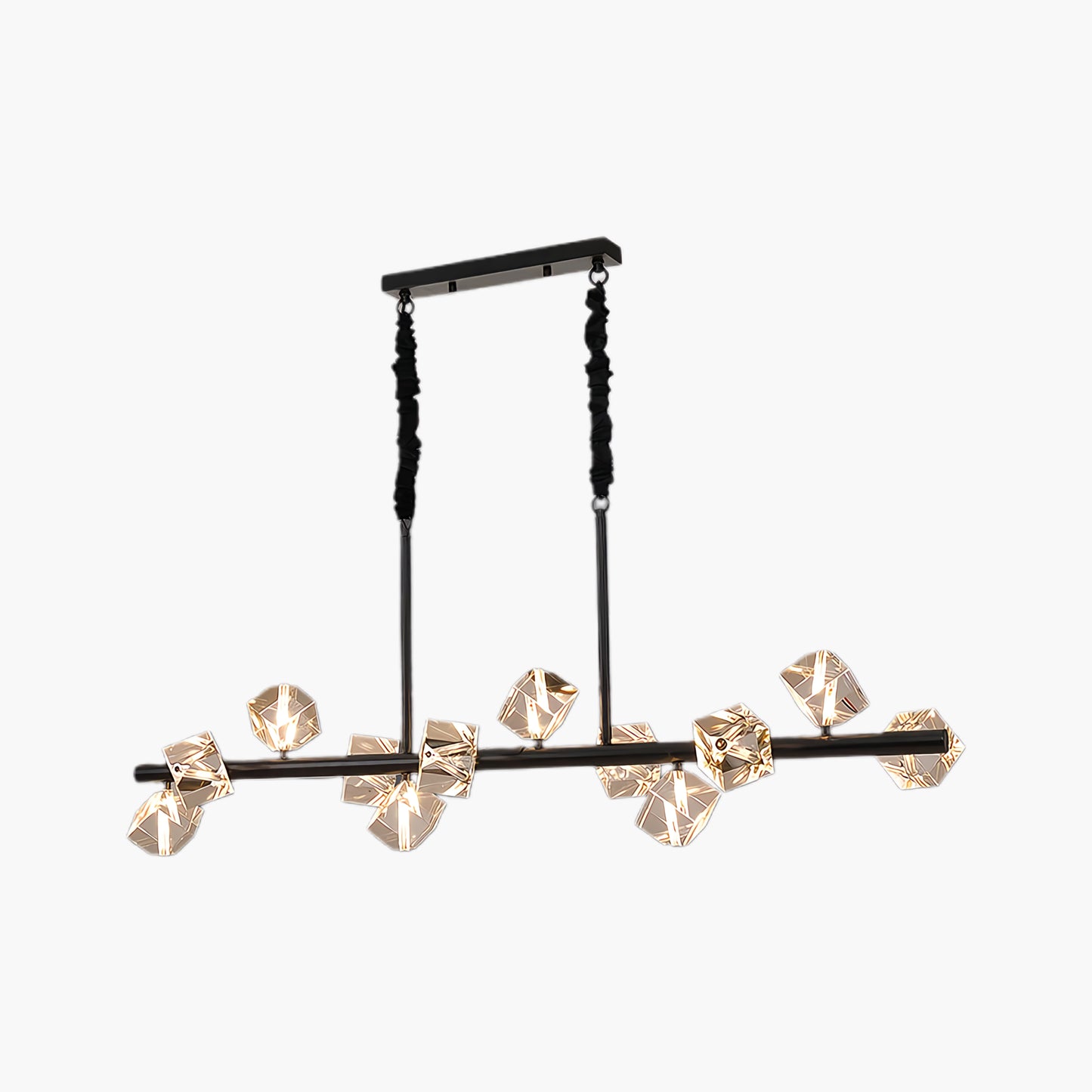 Takku Crystal Eclectic Metal Chandelier