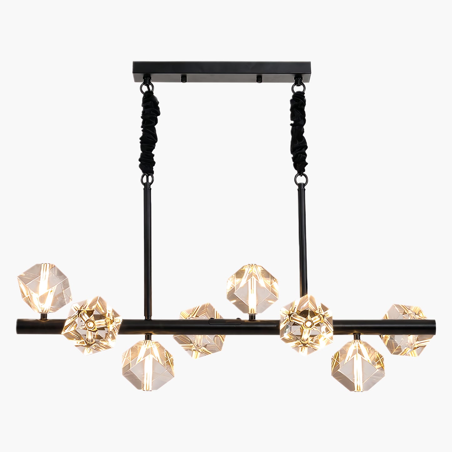 Takku Crystal Eclectic Metal Chandelier