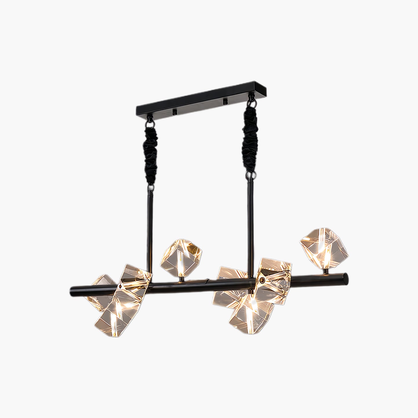 Takku Crystal Eclectic Metal Chandelier