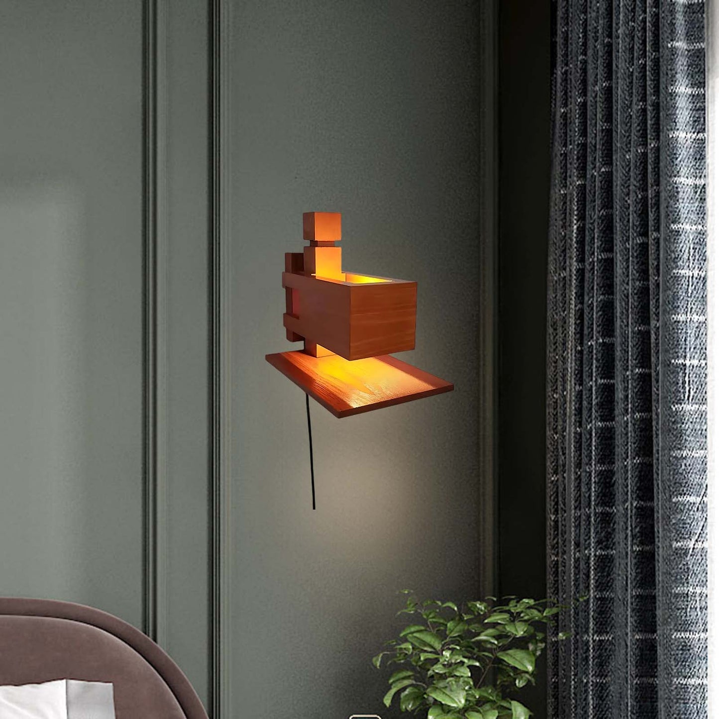 Taliesin Modern Wood Wall Lamp