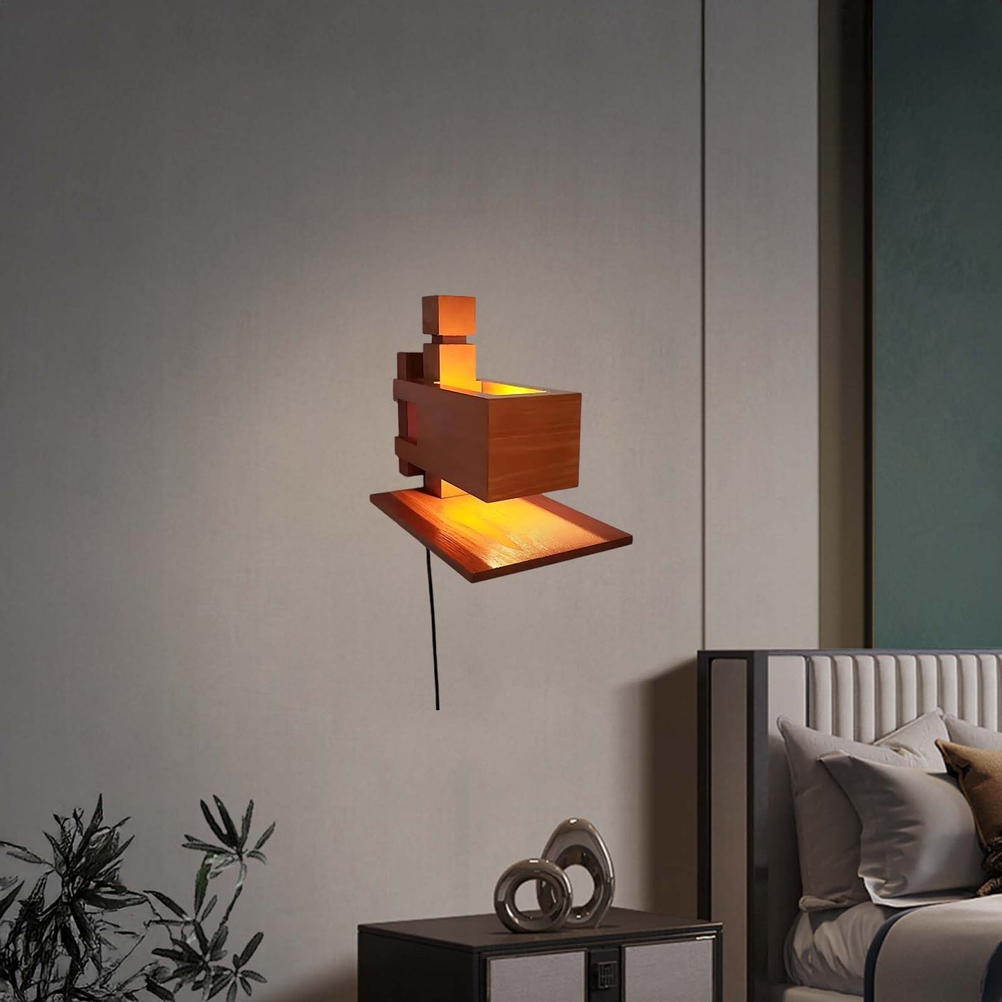 Taliesin Modern Wood Wall Lamp