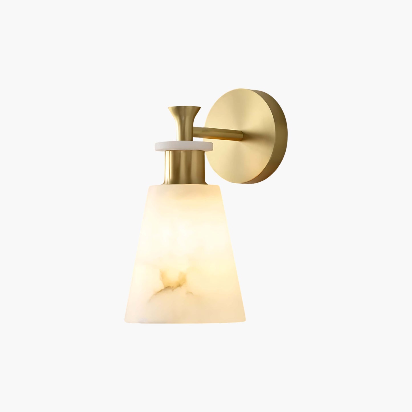 Tapered Alabaster Luxury Crystal Wall Sconce