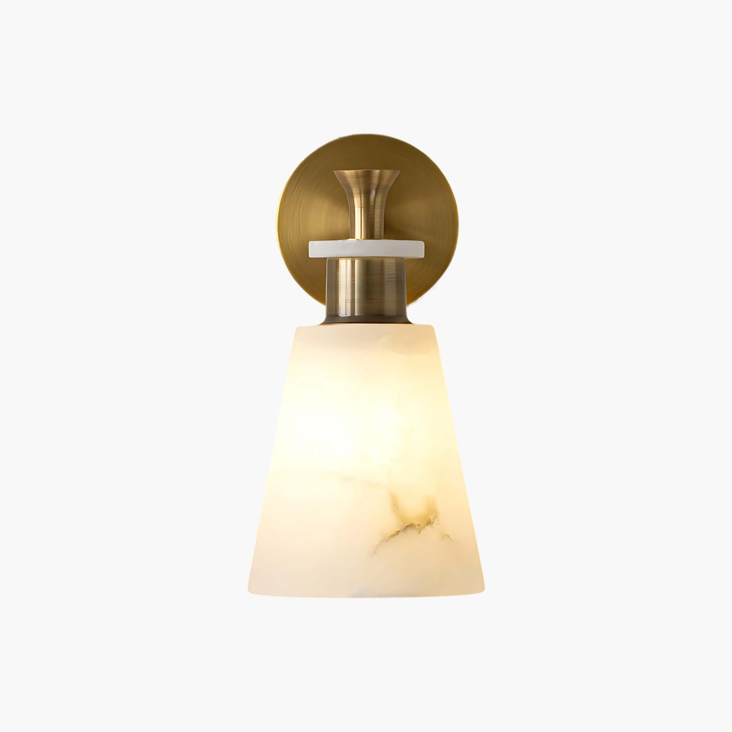 Tapered Alabaster Luxury Crystal Wall Sconce