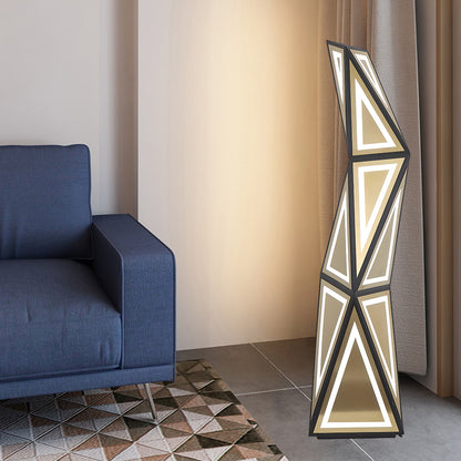 Tapered Cube Modern Metal Floor Lamp