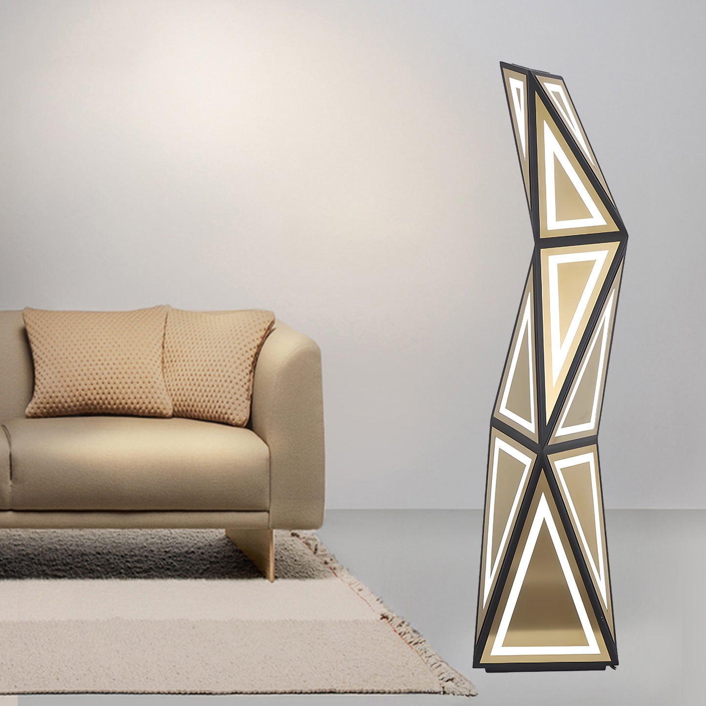 Tapered Cube Modern Metal Floor Lamp