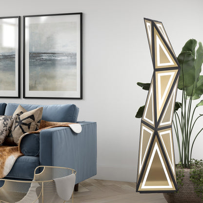 Tapered Cube Modern Metal Floor Lamp