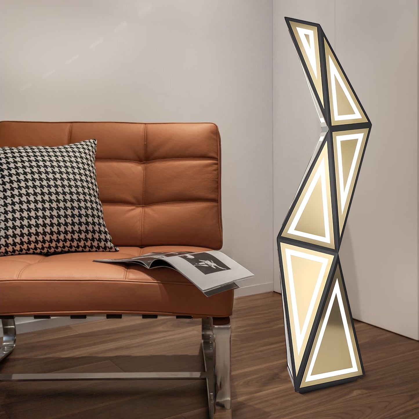 Tapered Cube Modern Metal Floor Lamp