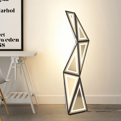 Tapered Cube Modern Metal Floor Lamp