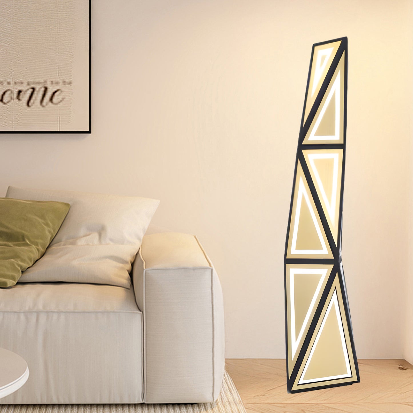 Tapered Cube Modern Metal Floor Lamp